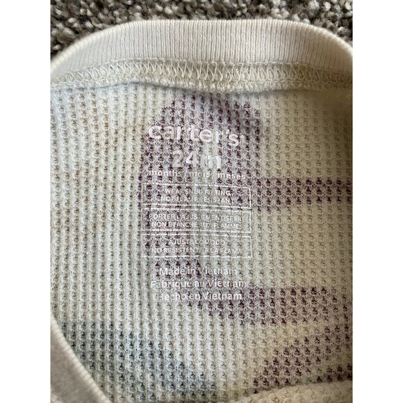 Carter’s Waffle Knit Pajama Set – Size 24M - Picture 2 of 4